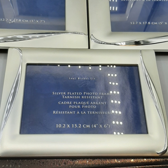 Vintage Loui Michel Cie Silver Plated Frame Ensemble Set of 4 Hang or Table Top - Picture 2 of 6